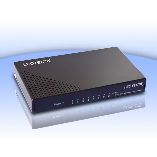 Switch 8 Ports 10/100Mbps Fast Ethernet Leotec