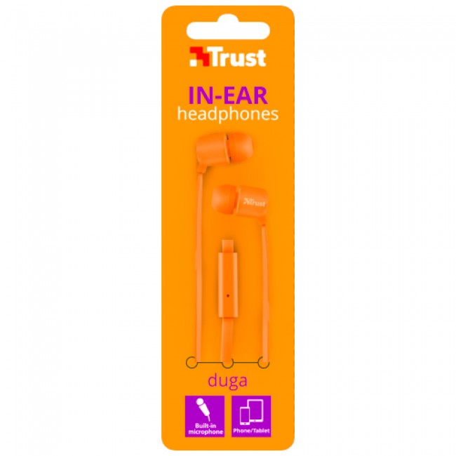 Trust Auriculares Duga Naranja