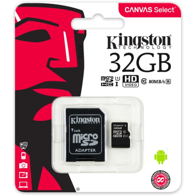 Kingston MicroSDHC 32GB class 10