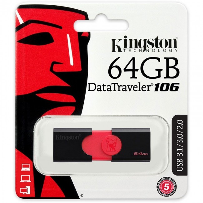 Kingston DataTraveler 106 64GB USB 3.1/3.0/2.0