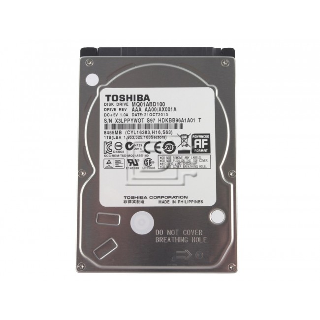 Hard Drive Toshiba SATA 1TB 2.5" HDD 5400RPM