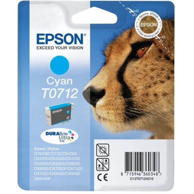 Epson Tinta T0712 Cyan