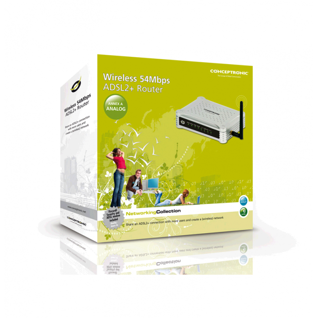 Router Wireless 54Mbps ADSL2+ Conceptronic