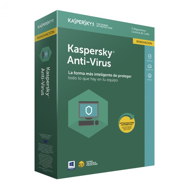 Kaspersky KAV Antivirus 2019 - 3 Usuarios